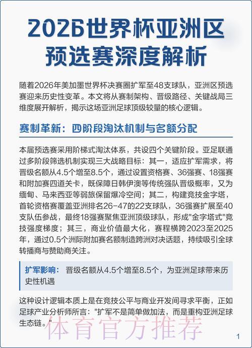世界杯预选赛赛事深度解析与赛果预测